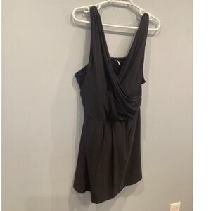 Lands’ End Womens Swimsuit Plus Size 22W 22 Wide One Piece Black Beachy Classic